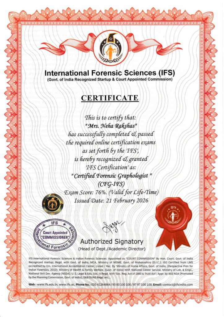 Certified Forensic Graphologist (1)
